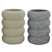 Tandborsthllare Home ESPRIT Gr Krm Dolomite 7 x 7 x 10 cm (2