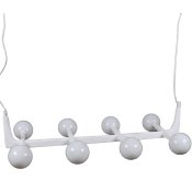 Taklampa Home ESPRIT Vit Metall Glas 110 x 45 x 23 cm