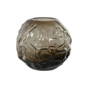 Vas Home ESPRIT Mrkbrun Glas Modern 21,5 x 21,5 x 19 cm