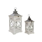 Gatlykta Home ESPRIT Naturell Glas Gran Arab 26,5 x 26,5 x 65 cm