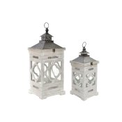 Gatlykta Home ESPRIT Vit Glas Gran Etnisk Arab 26 x 26 x 66 cm (
