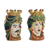 Kruka Home ESPRIT Grn Multicolour Porslin 20 x 20 x 29 cm (2 an