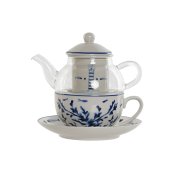 Tekanna Home ESPRIT Bl Vit Glas Porslin