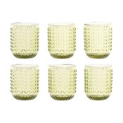 Glasset Home ESPRIT Grn Glas Med relief 275 ml (6 antal)