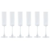 Champagneglas Home ESPRIT Transparent Glas 160 ml (6 antal)