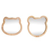 Vggspegel Home ESPRIT Naturell 40 x 3 x 42 cm 40 x 3 x 43 cm (2