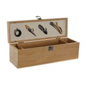 Set med Vintillbehr Home ESPRIT Naturell Bambu Rostfritt stl