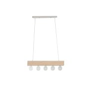 Taklampa Home ESPRIT Vit Svart Ljusbrun Tr 50 W 80 x 10 x 30 cm