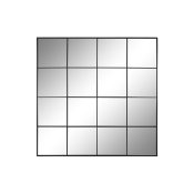 Vggspegel Home ESPRIT Svart Fnster 122 x 2 x 122 cm