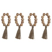 Dukring Home ESPRIT Naturell Jute Akaciatr Makram 7,5 x 2 x 7,
