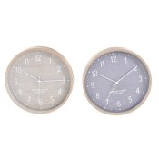 Vggklocka Home ESPRIT Beige Gr PVC 30 x 4 x 30 cm (2 antal)