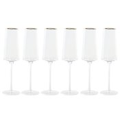 Glasset Home ESPRIT Transparent Gyllene Glas 400 ml (6 antal)