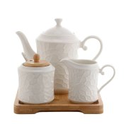 Tekanna Home ESPRIT Vit Bambu Porslin