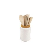 Kruka fr kksredskap Home ESPRIT Bambu Porslin 6 Delar