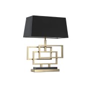 Bordslampa Home ESPRIT Svart Gyllene 50 W 220 V