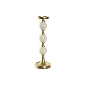 Kandelaber Home ESPRIT Vit Gyllene Aluminium Modern 15 x 15 x 43