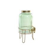 Vattendispenser Home ESPRIT Grn Gyllene Metall Glas 4 L 16 x 16