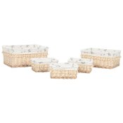Tvttkorg Home ESPRIT Naturell vide Shabby Chic 48 x 38 x 22 cm