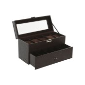 Smyckeskrin Home ESPRIT Brun Polyuretan Glas Tr MDF 27,5 x 11 x