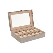 Smyckeskrin Home ESPRIT Gr Mrkgr Polyuretan Tr MDF 29,5 x 20