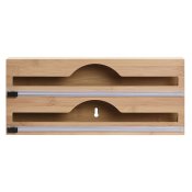 Hushllspappershllare Home ESPRIT Naturell Bambu 33,5 x 7 x 14,