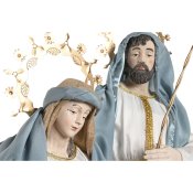 Julkrubba-set Home ESPRIT Bl Vit 48 x 28 x 90 cm