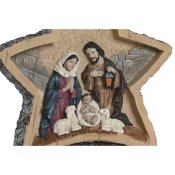 Julkrubba-set Home ESPRIT Multicolour Harts 15 X 5 X 16,5 CM