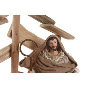 Julkrubba-set Home ESPRIT Brun Beige Tr MDF 30 x 15 x 30 cm