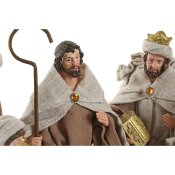 Julkrubba-set Home ESPRIT Brun Beige Harts 40 X 24 X 23,5 CM