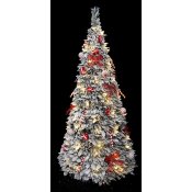 Julgran Home ESPRIT Vit Rd PVC Snfall