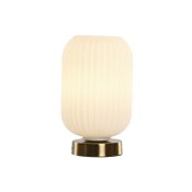 Bordslampa Home ESPRIT Vit Gyllene 50 W 220 V