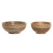 Bordsdekoration Home ESPRIT Brun Snre Mangotr 25 x 25 x 10 cm