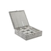 Smyckeskrin Home ESPRIT Silvrig Naturell Tr Aluminium 18 x 18 x