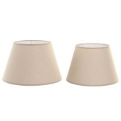 Lampskrm Home ESPRIT Beige linne Metall 40 x 40 x 25 cm (2 anta