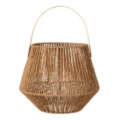 Lykta 33 x 33 x 27 cm Ljusstakar Naturell Naturliga fibrer