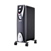 Vrmeelement EDM 07127 Black Edition Svart/Gr 1500 W