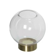 Vas Alexandra House Living Transparent Gyllene Glas 15 x 15 cm L