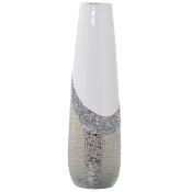 Vas Alexandra House Living Vit Silvrig Keramik Glansig 13 x 13 x