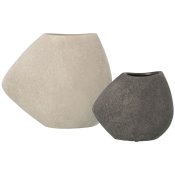 Set med 2 Vasar Alexandra House Living Vit Gr Keramik