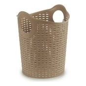 Flerfunktionell plastbehllare Kipit Rattan Vit Brun Svart Plast