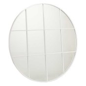 Vggspegel Rund Metall Vit (100 x 2,5 x 100 cm)