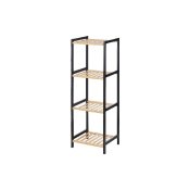 Badrumshyllor Berilo WR5503-4-459 Svart Naturell 35 x 30 x 100 c
