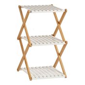 Bokhylla Brun Vit Hopfllbar Tr (32 x 65 x 39 cm)