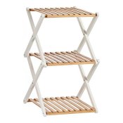 Bokhylla Brun Vit Hopfllbar Tr (32 x 65 x 39 cm)