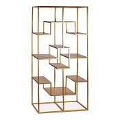 Bokhylla BIG-S3605004 Gyllene Metall 45 x 200 x 100 cm