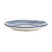 Platt skl Rnder Bl Vit Porslin 24 x 2,8 x 24 cm