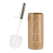 Toalettborste Berilo Tropical Bath Vit Brun Silvrig Keramik 9,6