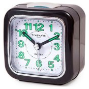 Analog Vckarklocka Timemark Svart Tyst med ljud Nattlge (7.5 x
