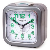 Analog Vckarklocka Timemark Gr Tyst med ljud Nattlge (7.5 x 8