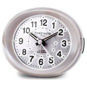 Analog Vckarklocka Timemark Vit LED Ljus Tyst Snooze Nattlge 9